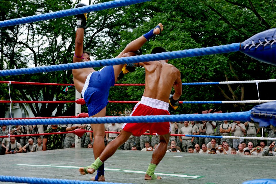 Outside muay thai boxing