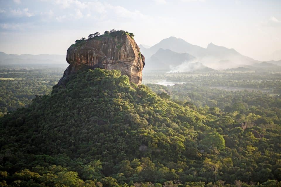 Sigiriya Lion Rock fortress and landscape in Sri Lanka