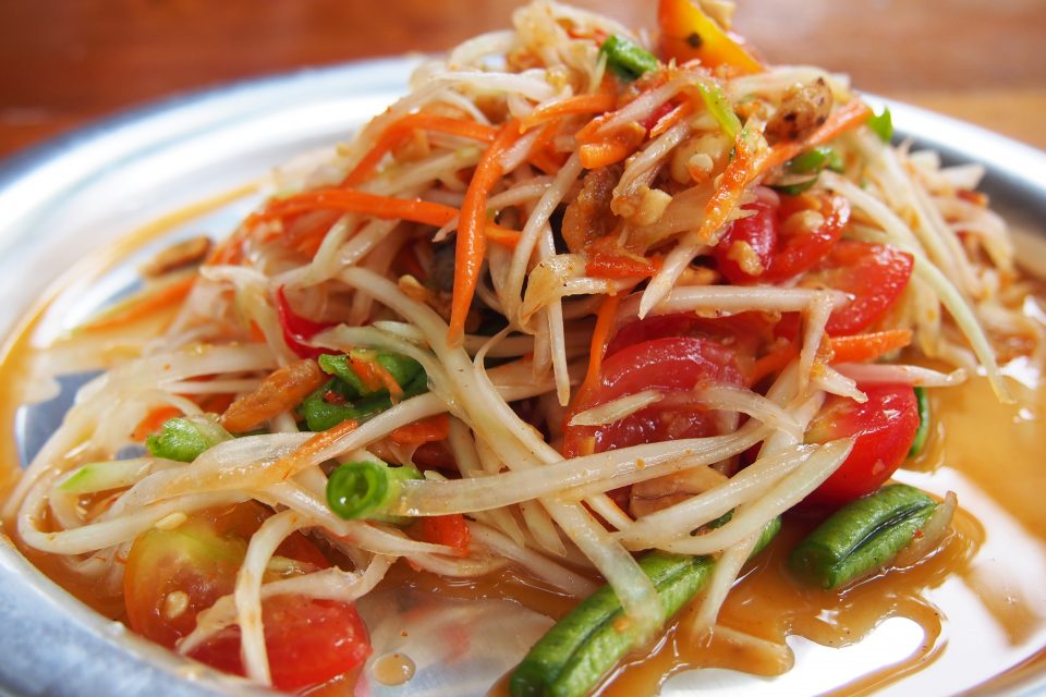 Close up of a Pad Tai dish