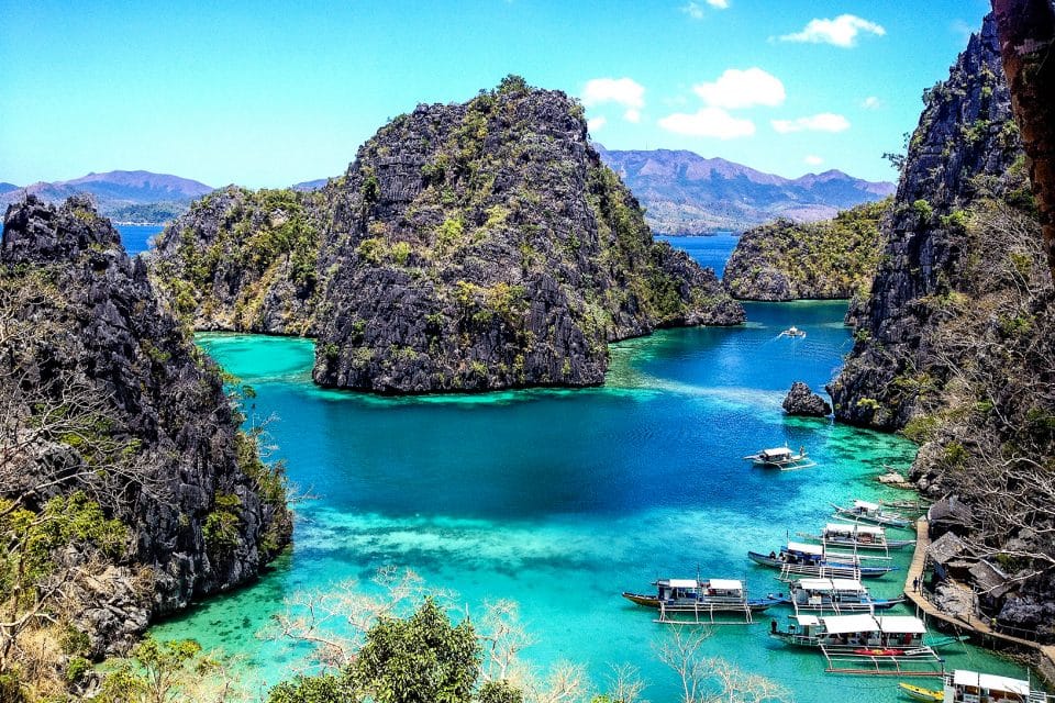 Rugged islands in turquoise water