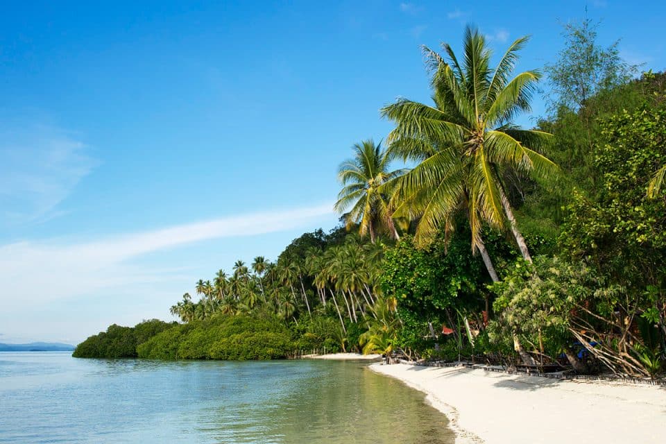 Beach at Mansaur island, Raja Ampat, Indonesia