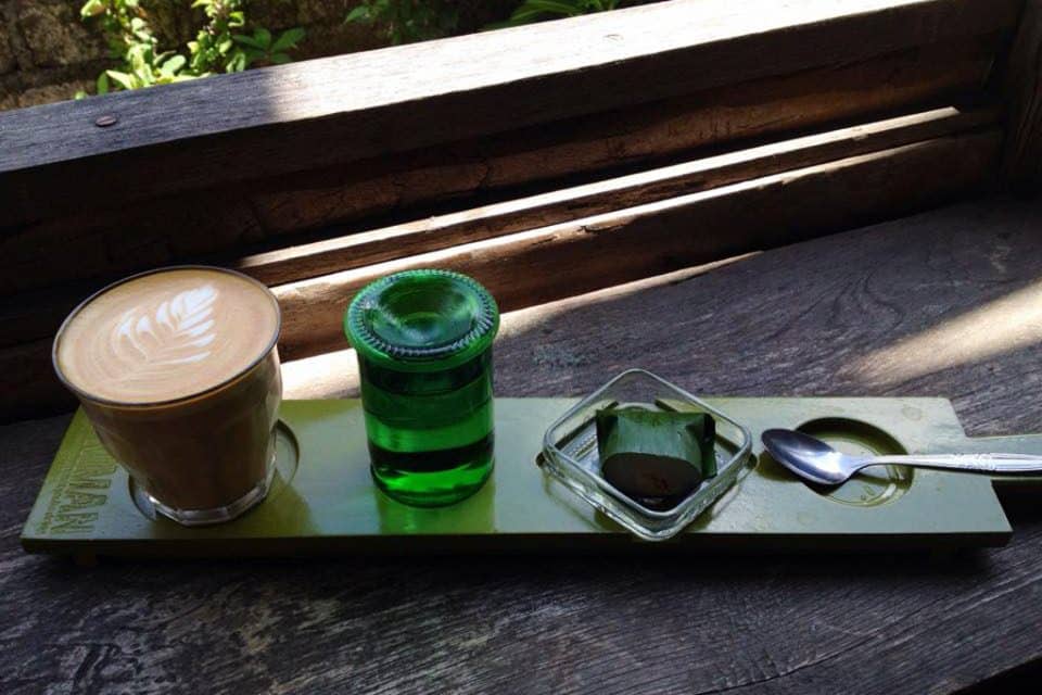 Coffee at fancy cafe, Ubud, Bali