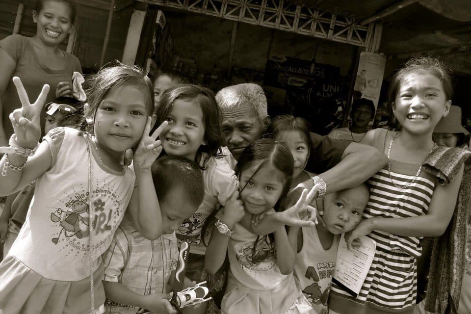 A group of local people posing